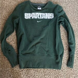 Michigan State Nike Women's Green Spartans Sweater L